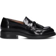 Billi Bi Svarta Läderloafers Stiliga Bekväma Black, Dam