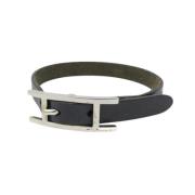 Hermès Vintage Pre-owned Laeder armband Black, Dam