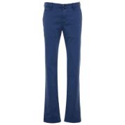 Jacob Cohën Blå Bomull Slim Fit Chinos Blue, Herr