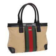 Gucci Vintage Pre-owned Canvas handvskor Beige, Dam