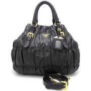 Prada Vintage Pre-owned Laeder handvskor Black, Dam