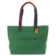 Coach Pre-owned Pre-owned Canvas axelremsvskor Green, Dam