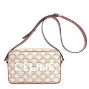 Celine Vintage Pre-owned Plast axelremsvskor Beige, Dam