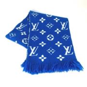 Louis Vuitton Vintage Pre-owned Ylle sjalar Blue, Dam