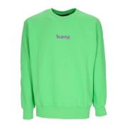 Disclaimer Lätt Crewneck Sweatshirt Baklogo Lime/Lila Green, Herr