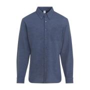 Berluti Blå Denim Ull Skjorta Blue, Herr