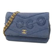 Chanel Vintage Pre-owned Denim chanel-vskor Blue, Dam