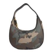 Gaëlle Paris Camouflage Hobo-väska med avtagbar rem Green, Dam