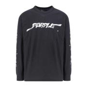 Purple Brand Logo Print Bomull T-shirt Black, Herr