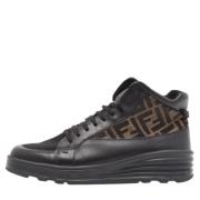 Fendi Vintage Pre-owned Canvas sneakers Black, Herr