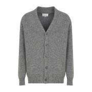 Maison Margiela Grå Ullkofta med V-ringning Gray, Herr