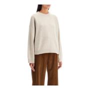 Loulou Studio Mjuk Ull Yak Blandning Pullover Tröja Beige, Dam