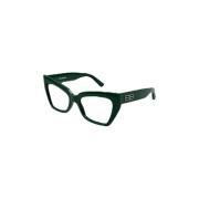 Balenciaga Stiliga Glasögon med Acetatram Green, Unisex