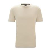 Hugo Boss Bomull T-shirt med Gummilogo Thompson White, Herr