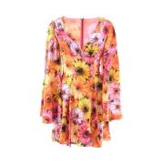 Dolce & Gabbana Kort klänning med multicolor Daisy Flowers tryck Multi...