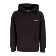 Carhartt Wip Script Brodyr Huva Tröja Svart/Vit Black, Herr