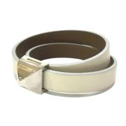 Hermès Vintage Pre-owned Laeder armband White, Dam