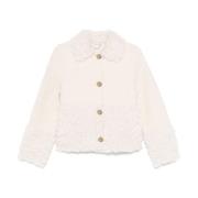 Liu Jo Faux Shearling Vit Jacka White, Dam