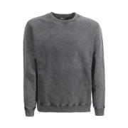 Dondup Antracit Logo Print Crew-Neck Sweatshirt Gray, Herr