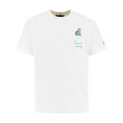 MC2 Saint Barth Broderad Crew Neck T-shirt White, Herr