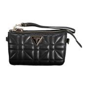 Guess Svart Mini Crossbody Väska med Dragkedja Black, Dam