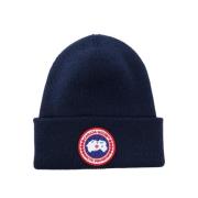 Canada Goose Arktisk Touque Mössa Navy Ull Ribbad Blue, Unisex