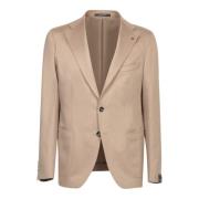 Tagliatore Beige Blazer Klassisk Stil Jacka Beige, Herr