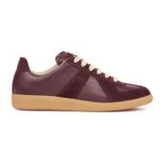 Maison Margiela Lila Lågtopp Lädersneakers Purple, Herr