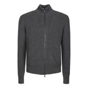 Drumohr Stilig Zip Cardigan Gray, Herr