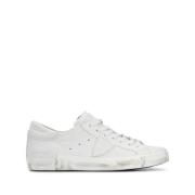 Philippe Model Vintage Vita Sneakers med Paris-sköld White, Herr