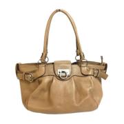 Salvatore Ferragamo Pre-owned Pre-owned Laeder handvskor Beige, Dam