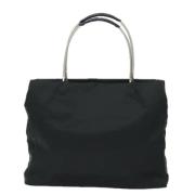 Prada Vintage Pre-owned Tyg totevskor Black, Dam