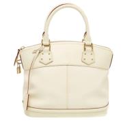 Louis Vuitton Vintage Pre-owned Laeder totevskor Beige, Dam