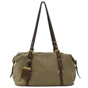 Prada Vintage Pre-owned Canvas prada-vskor Beige, Dam