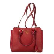 Prada Vintage Pre-owned Laeder handvskor Red, Dam