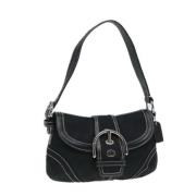 Coach Pre-owned Pre-owned Canvas axelremsvskor Black, Dam