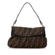 Fendi Vintage Pre-owned Canvas axelremsvskor Brown, Dam