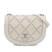 Chanel Vintage Pre-owned Laeder axelremsvskor White, Dam