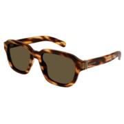 Gucci Stiliga solglasögon för modeentusiaster Brown, Unisex