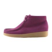 Nature Footwear Mocka Snörstövel Dark Berry Purple, Dam