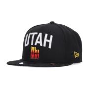 New Era Utah Jazz Flat Skärm Keps Nba21 Black, Herr