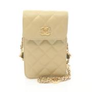 Chanel Vintage Pre-owned Laeder chanel-vskor Beige, Dam