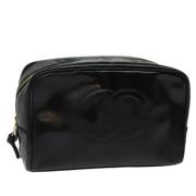 Chanel Vintage Pre-owned Belagd canvas necessrer Black, Dam