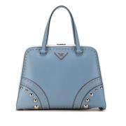 Prada Vintage Pre-owned Laeder handvskor Blue, Dam