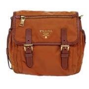 Prada Vintage Pre-owned Tyg axelremsvskor Orange, Dam