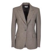 P.a.r.o.s.h. Beige Gingham Jacka Beige, Dam