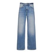 Icon Denim Breda jeans för kvinnor Blue, Dam