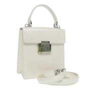 Gucci Vintage Pre-owned Laeder handvskor White, Dam