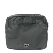 Prada Vintage Pre-owned Tyg kuvertvskor Black, Dam