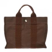 Hermès Vintage Pre-owned Canvas handvskor Brown, Dam